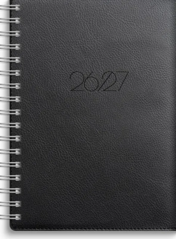 Kalender Senator A6 Twist svart 2026-2027
