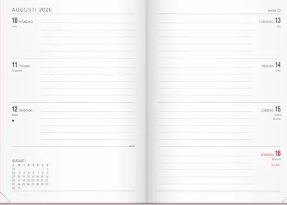 Kalender Senator A5 Vega rosa 2026