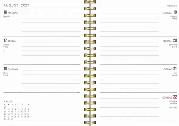 Kalender Senator A6 White 2027
