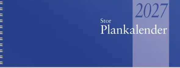 Kalender 2027 Stor Plankalender spiralbunden