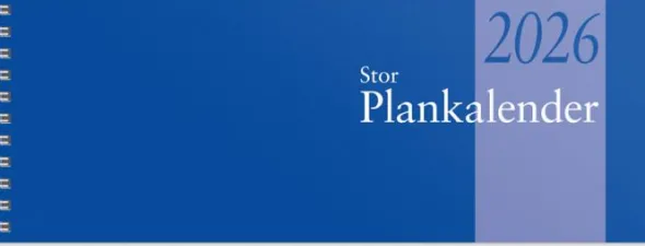 Kalender 2026 Stor Plankalender spiralbunden