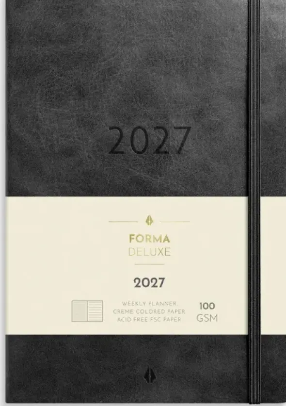 Kalender Stor Veckokalender Forma Deluxe svart 2027