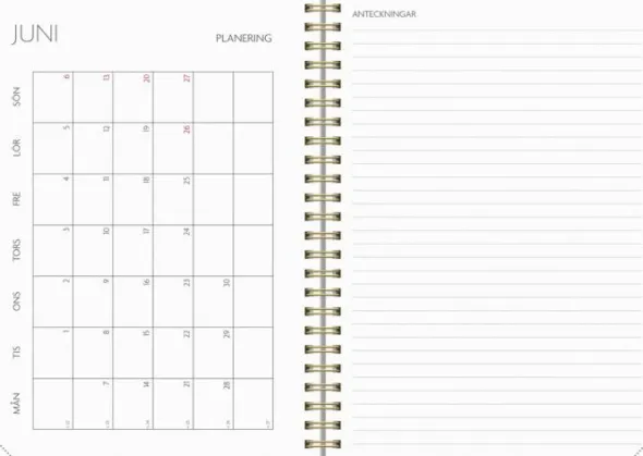 Kalender Study A5 Story Blomma 2026-2027