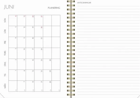 Kalender Study A5 Twist mocca 2026-2027