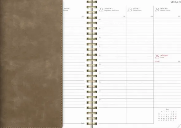 Kalender Study A5 Twist mocca 2026-2027