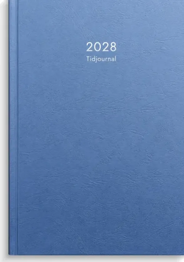 Kalender Tidjournal 2028 blå hård pärm