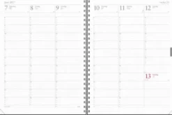 Kalender Veckojournal svart konstläder 2027