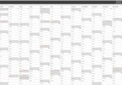 Kalender Väggblad Elegant 980x680mm 2027