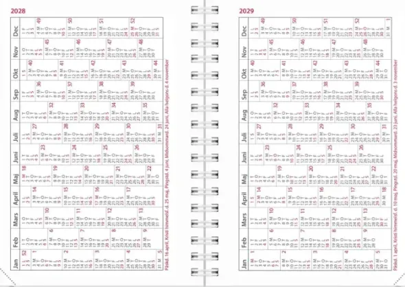 Kalender Weekly A6 4i1 2027