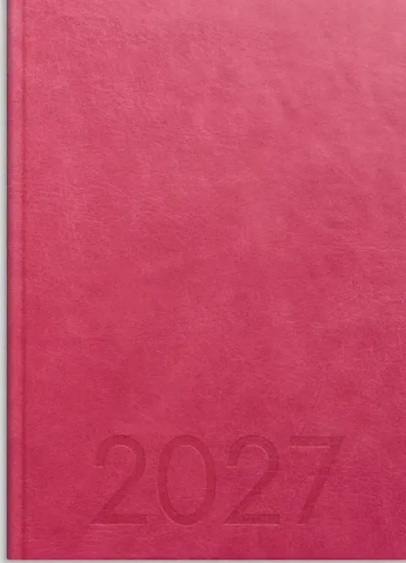 Kalender Weekly A5 rosa konstläder 2027