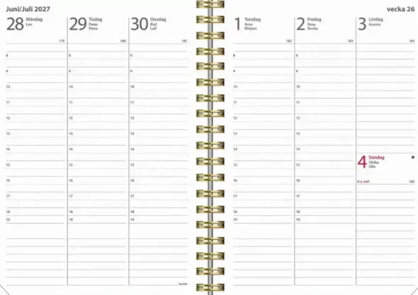 Kalender Weekly A6 Story Blomma 2027