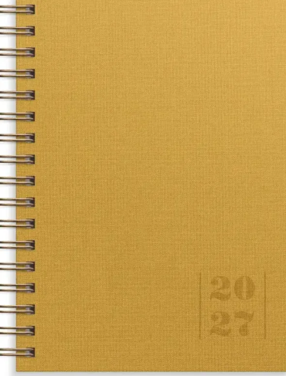 Kalender Weekly A6 Textile 2027 senapsgul