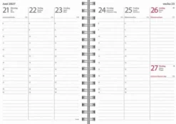 Kalender Weekly A6 Textile 2027 svart