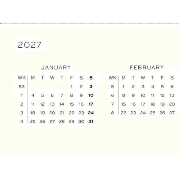Kalender Weekly Planner/Notebook Soft 18m 26-27 A5 Forest Green