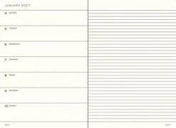 Kalender Weekly Planner/Notebook Soft 18m 26-27 A5 Black