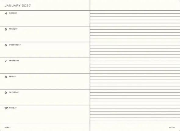 Kalender Weekly Planner/Notebook Soft 18m 26-27 A5 Sunflower
