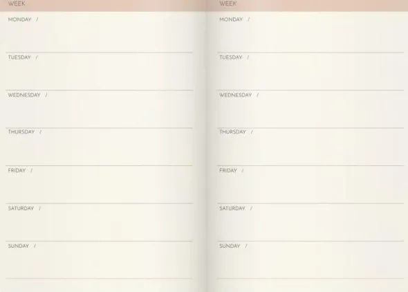 Kalender Week Planner Deluxe odaterad