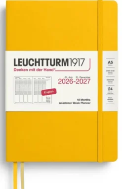 Kalender Week Planner hard 18m 26-27 A5 Sunflower