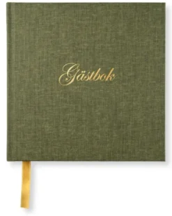 Klassisk gästbok 185x185 mm - Khaki Green
