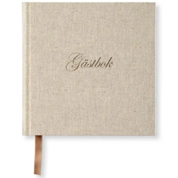 Klassisk gästbok 185x185 mm - Rough Linen