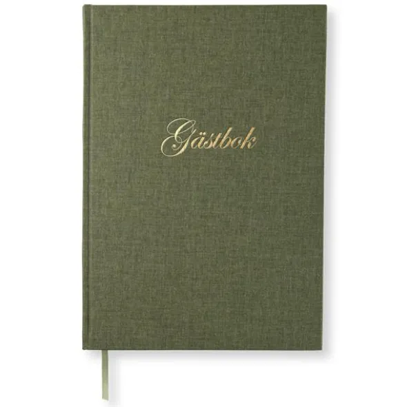 Klassisk gästbok 170x240 mm - 96 sidor - Khaki Green