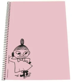 Kollegieblock A4 Mumin rosa rutat