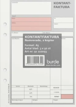 Kontantfaktura A5