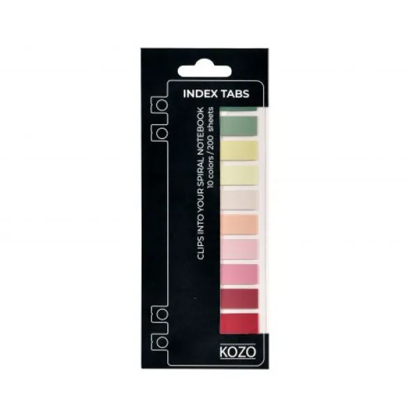 KOZO Indexflikar 10 Färger Blush