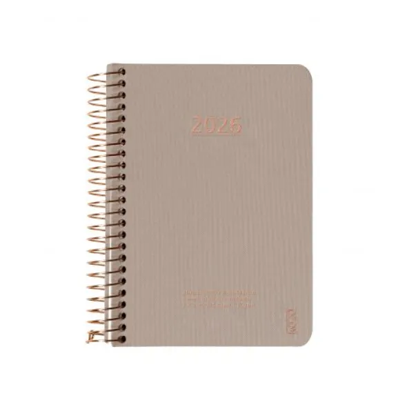 KOZO Kalender 2026 A6 Vecka per uppslag Sand