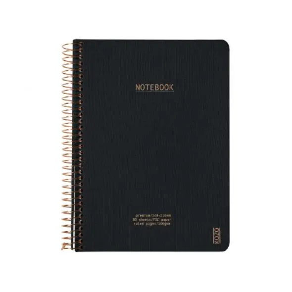 Kozo Premium Notebook A5 Black