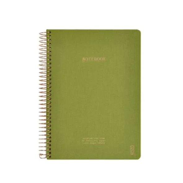 Kozo Premium Notebook A5 Olive Green