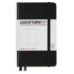 Leuchtturm A6 hard 187s Black olinjerad