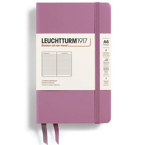 Leuchtturm A6 hard 187s Dusty Rose Ruled