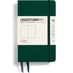 Leuchtturm A6 hard 187s Forest Green olinjerad