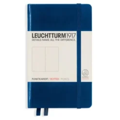 Leuchtturm A6 hard 185s Navy dotted