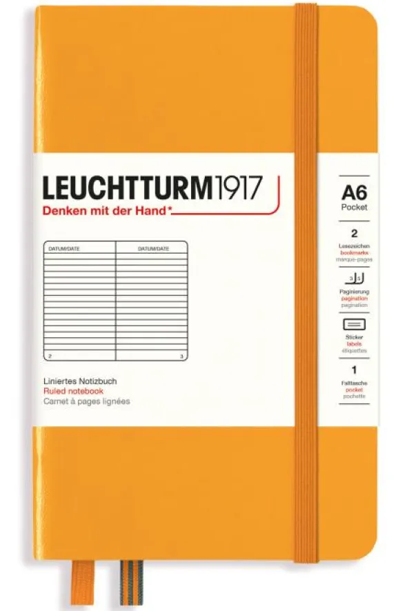 Leuchtturm A6 hard 185s Rising Sun Ruled