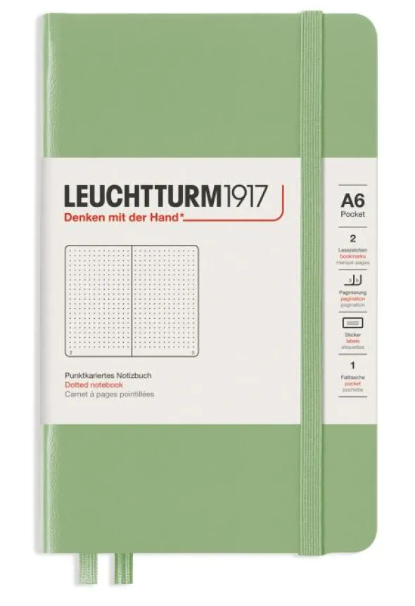 Leuchtturm A6 hard 185s Sage Dotted