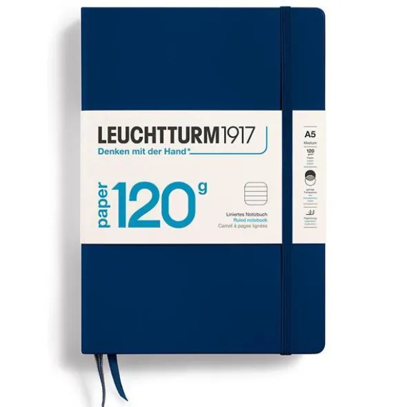 Leuchtturm Notebook A5 120g Ruled Navy