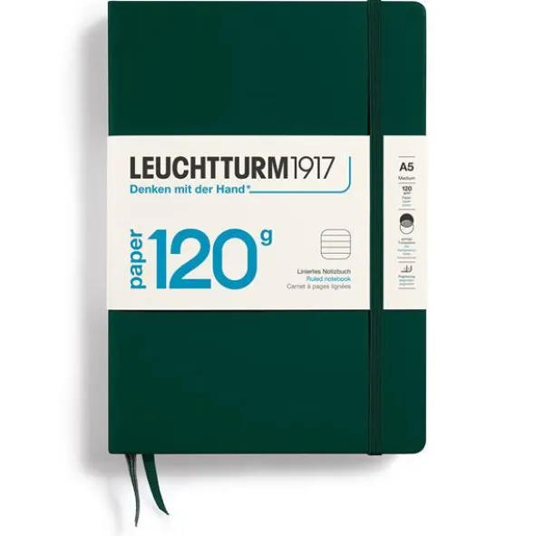 Leuchtturm Notebook A5 120g Ruled Forest Green