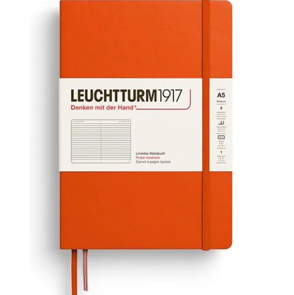 Leuchtturm Notebook A5 hard Pumpkin linjerad