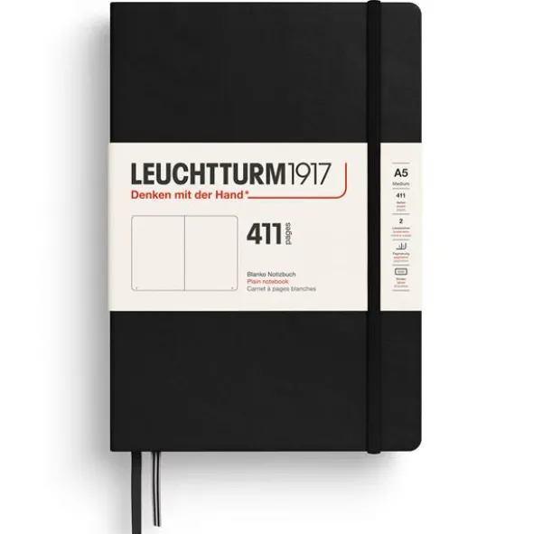 Leuchtturm Notebook A5 hard 411s Black Plain