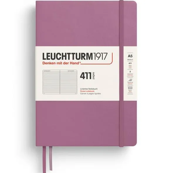 Leuchtturm Notebook A5 hard 411s Dusty Rose Ruled
