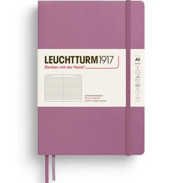 Leuchtturm Notebook A5 hard 251s Dusty Rose Ruled