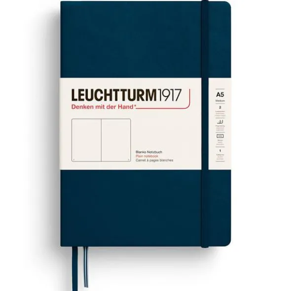 Leuchtturm Notebook A5 hard 251s Deep Sea olinjerad