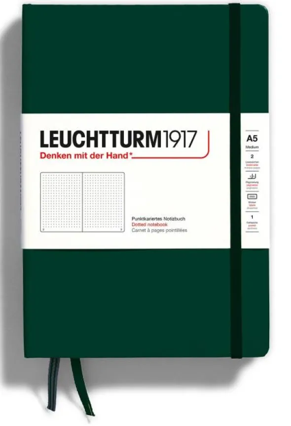 Leuchtturm Notebook A5 hard 251s Forest Green dotted