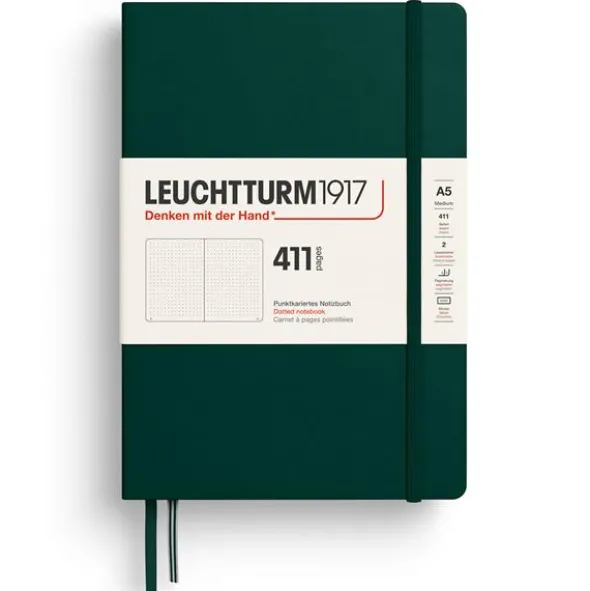 Leuchtturm Notebook A5 hard 411s Forest Green dotted