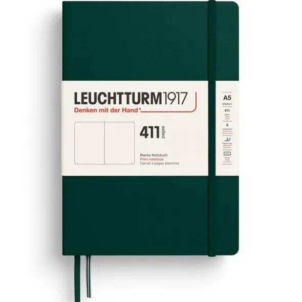 Leuchtturm Notebook A5 hard 411s Forest Green Plain
