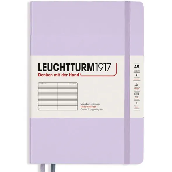 Leuchtturm Notebook A5 hard 251s Lilac linjerad