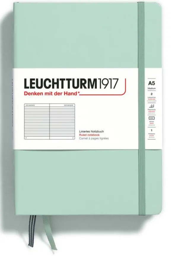 Leuchtturm Notebook A5 hard 251s Mint Green ruled