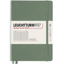Leuchtturm Notebook A5 hard 251s Olive linjerad